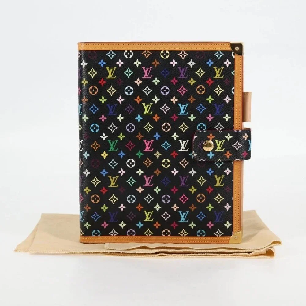 LOUIS VUITTON Multicolor Agenda GM Day Planner Cover Black